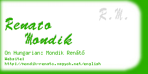 renato mondik business card