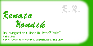 renato mondik business card